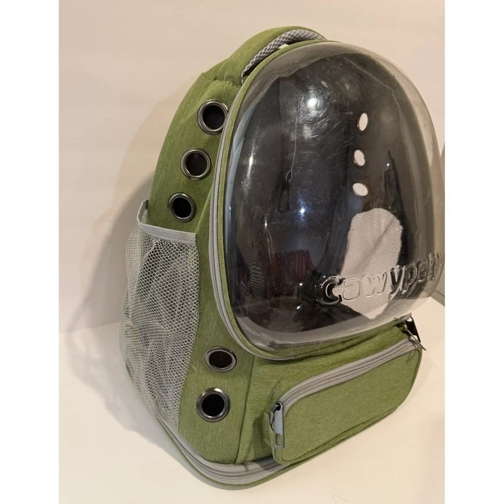 Cawypety Cat Backpack Carrier Space Capsule Clear Bubble Pet Dog Travel Bag Sage